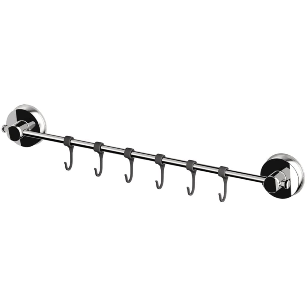 Knight towel rail with hooks 55.5x6.5x4.6 cm chrome 12120100