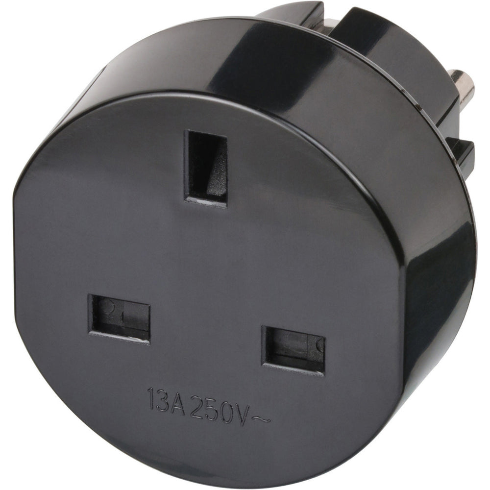 Brennenstuhl bn-1508530 travel adapter gb-to-europe grounded