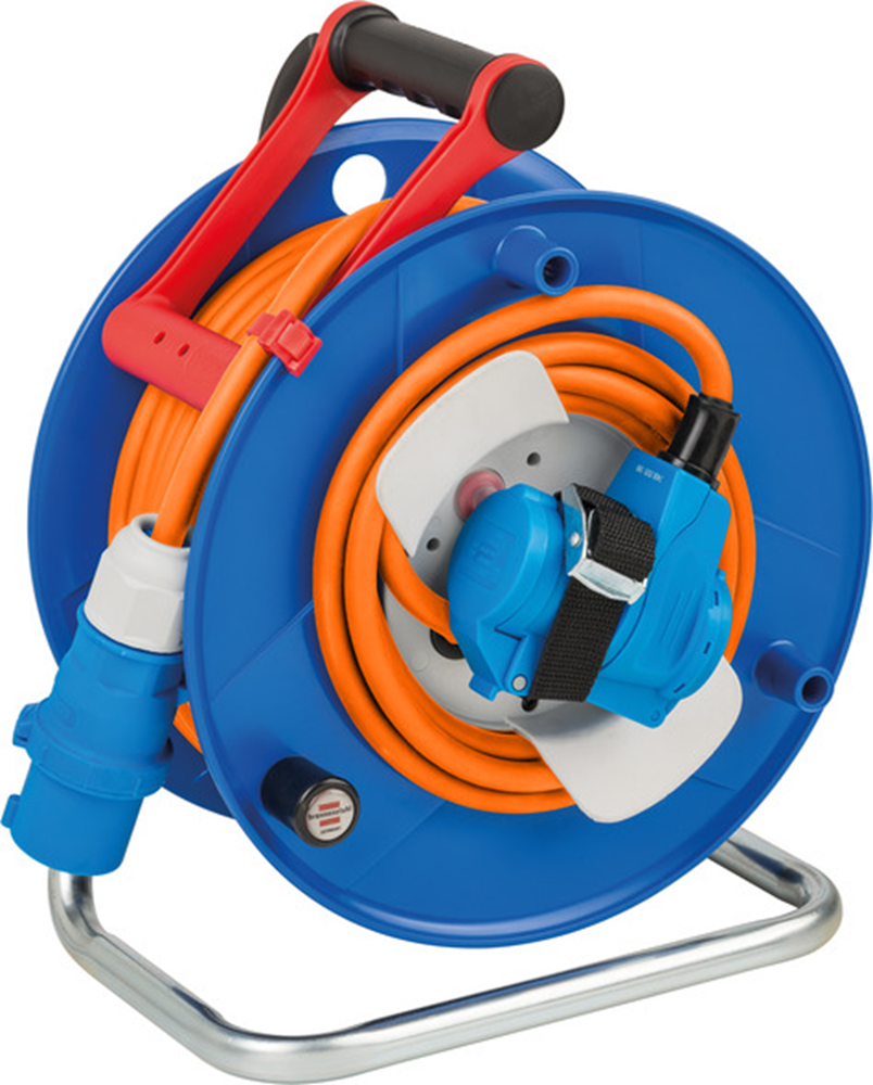 Brennenstuhl Cee-Cable Reel con cable RN de 23+2 m en naranja