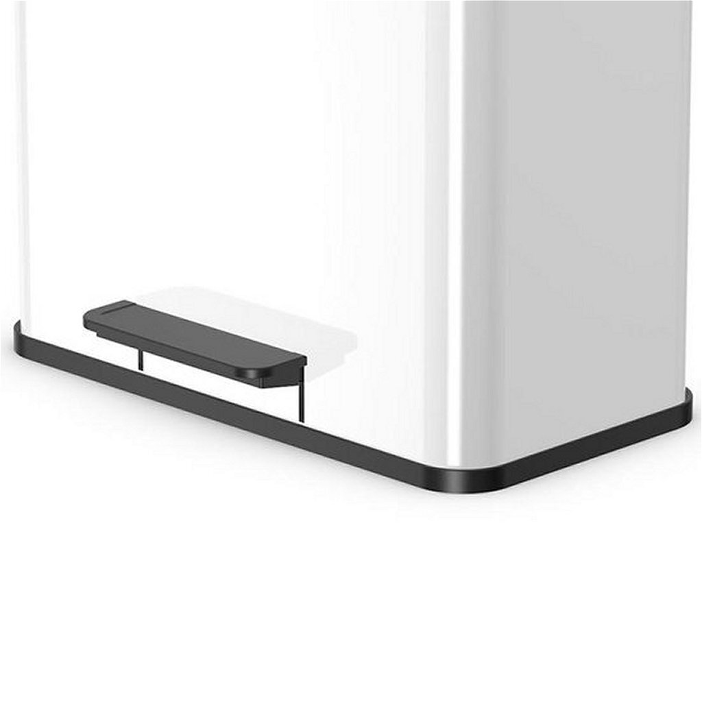 Hailo 0630-230 oko duo plus l pedal bin 17+9l white black