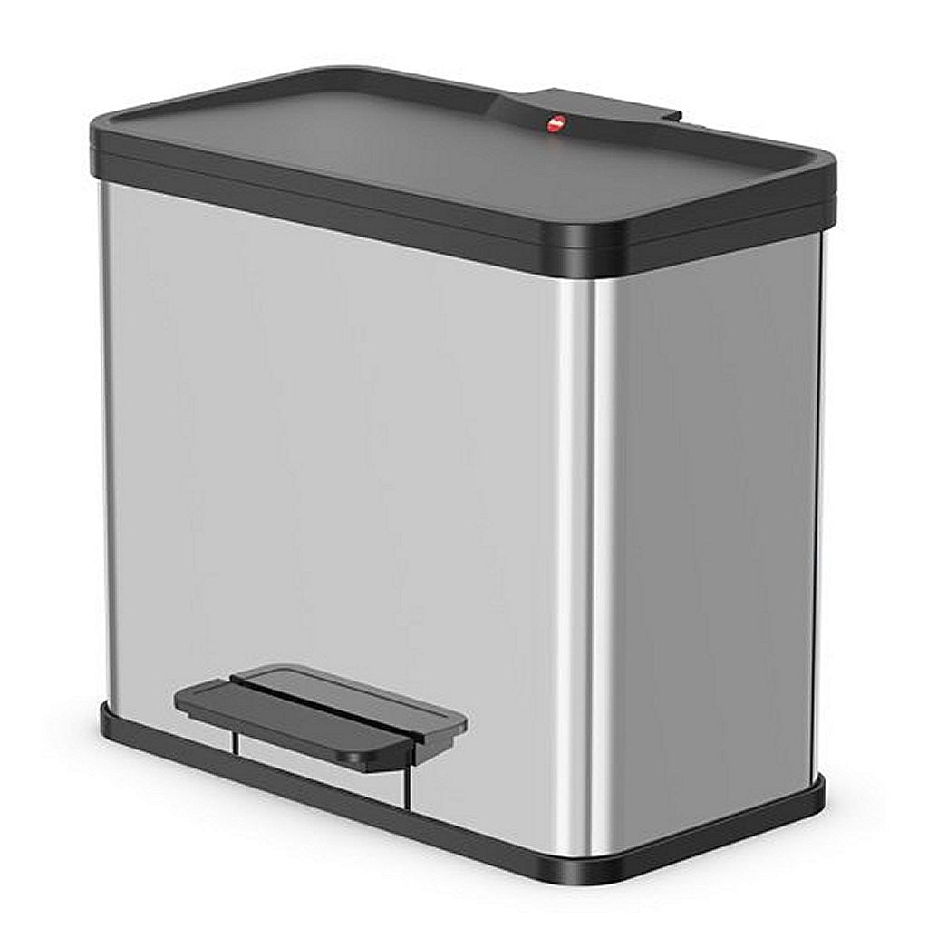 Hailo öko trioplus pedal bin 3x9l metallic gray