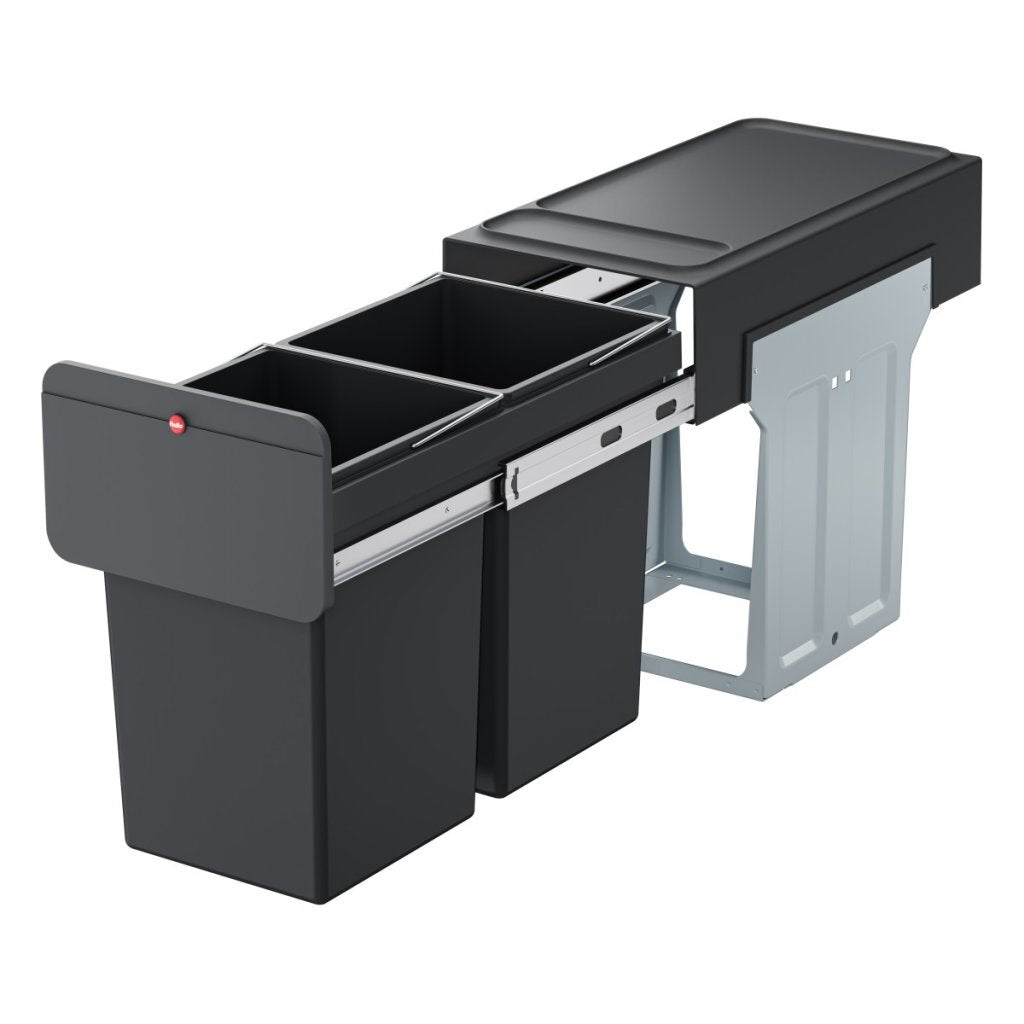 Hailo Hailo 0310-100 EcoLine Design L Built-in waste bin 2x14L Black