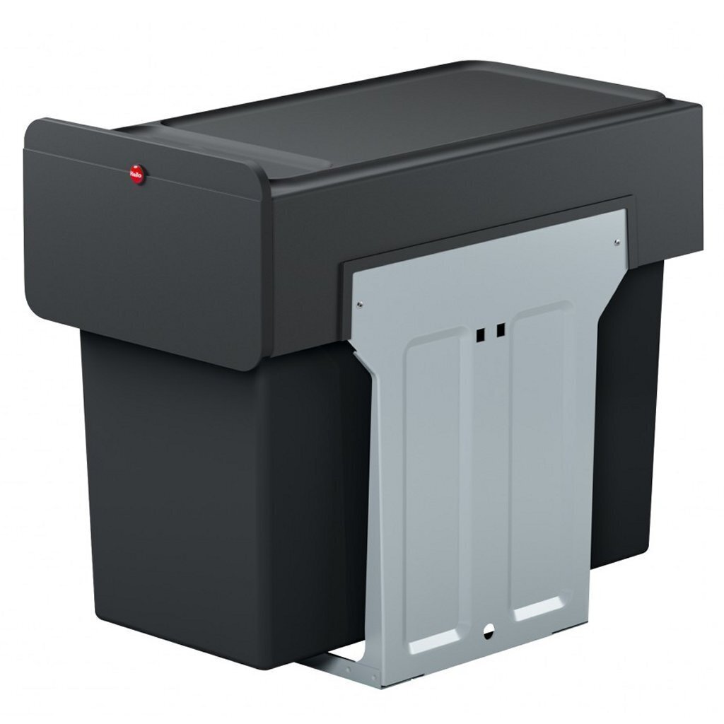Hailo 0310-300 Ecoline Design Trio l Biner de desechos incorporado 3x10L Negro