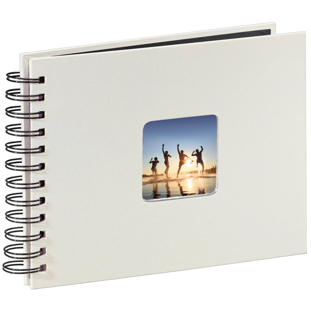 Hama spiraalalbum fine art 24 x 17cm 50 zwarte pagina's krijt