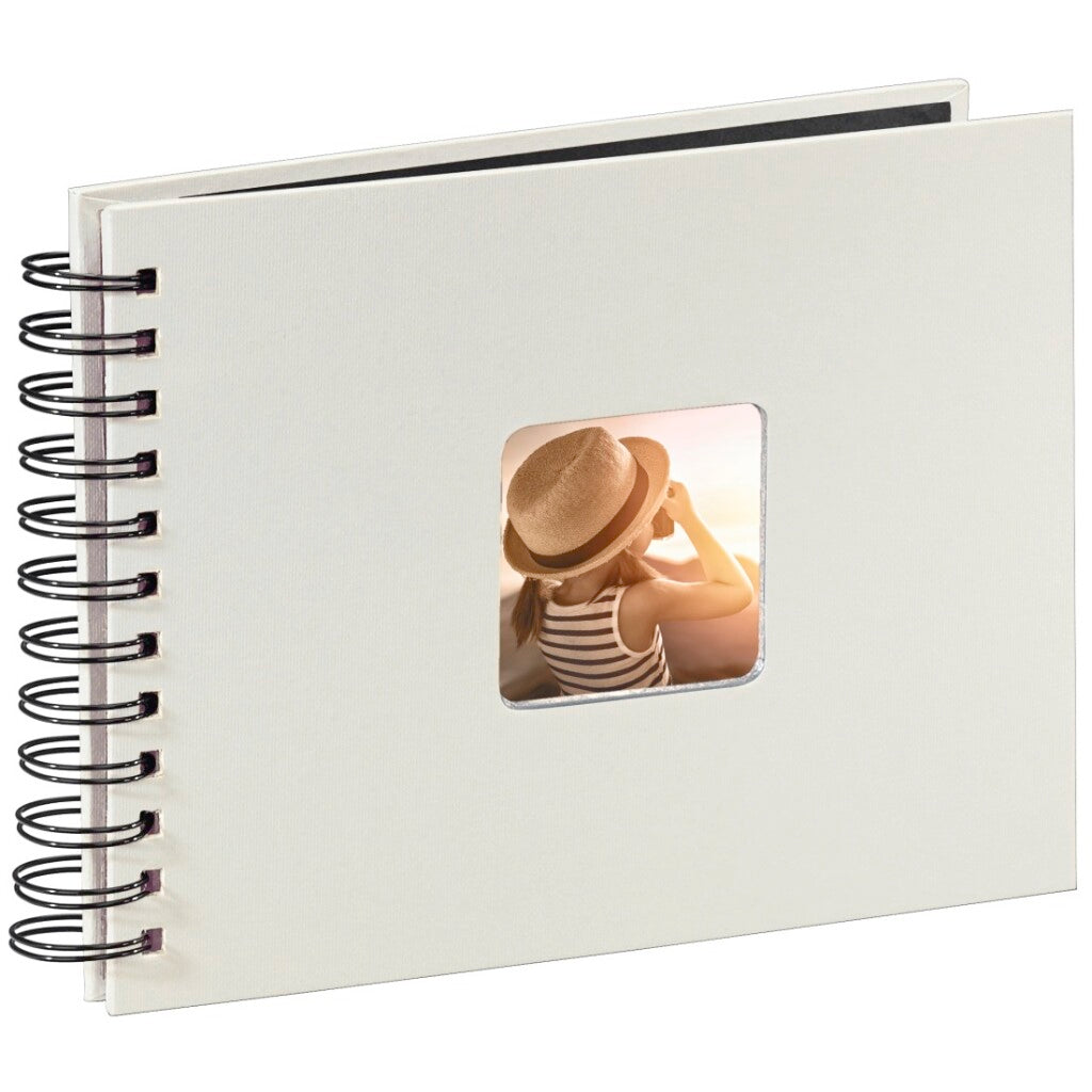 Hama spiraalalbum fine art 24 x 17cm 50 zwarte pagina's krijt