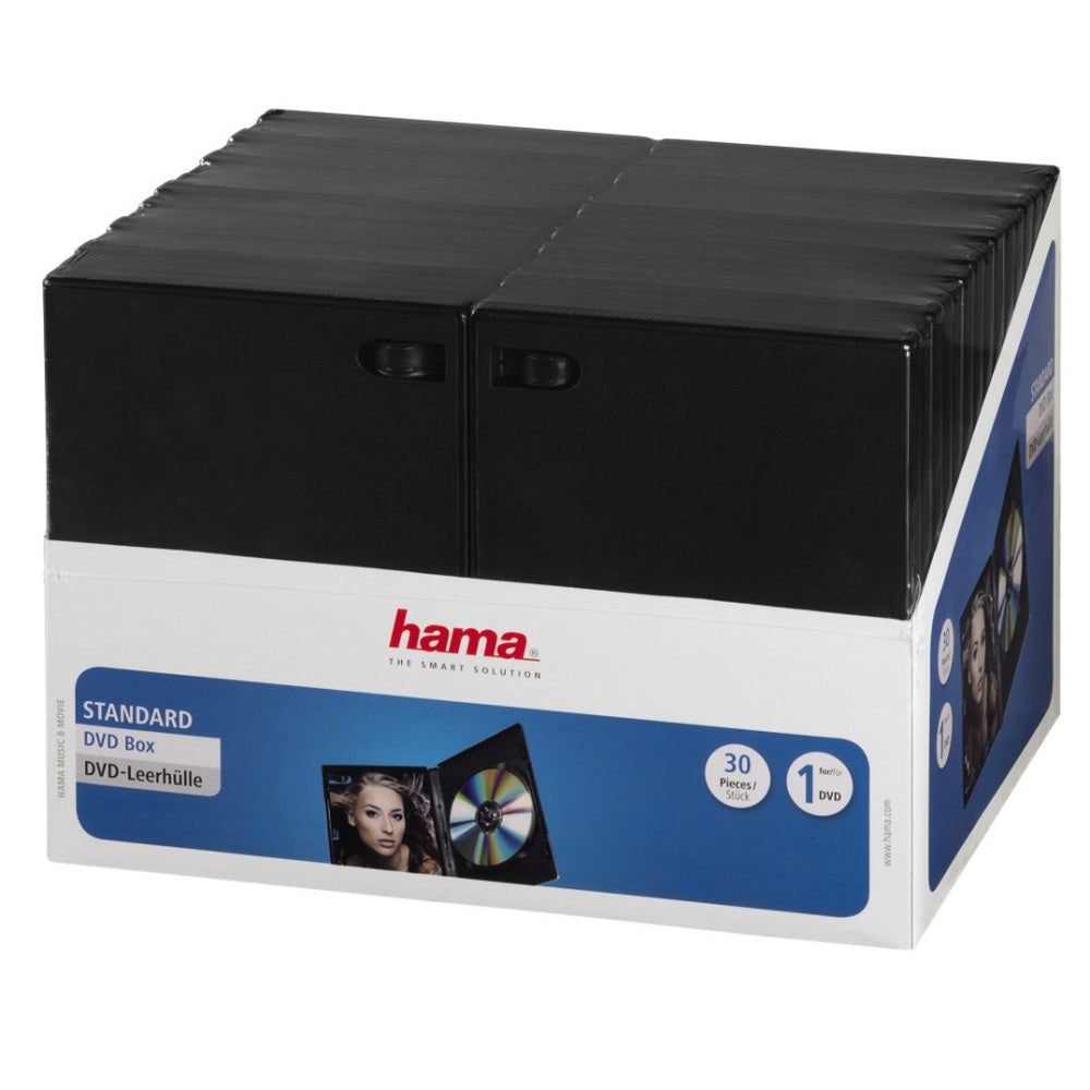 Hama DVD Box Black 30-Pack rød