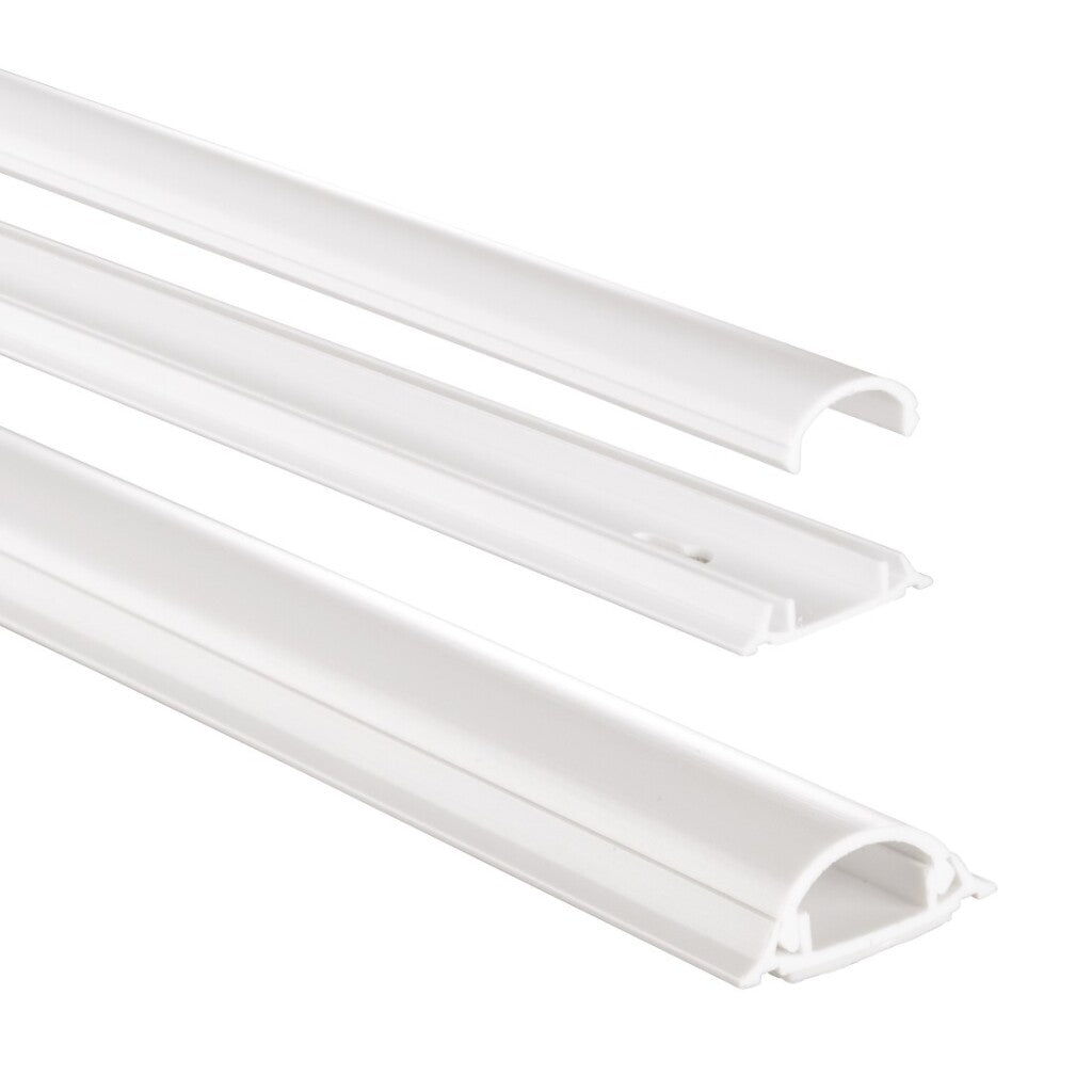 Hama PVC cable duct half-round 100 3.5 0.9 cm white