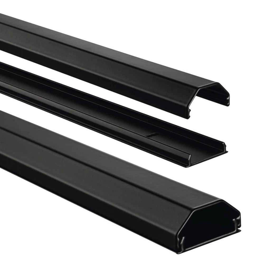 Hama aluminum cable duct angular 110 3.3 1.7 cm black