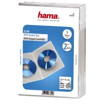 Hama double pochette DVD transparente 5 pièces