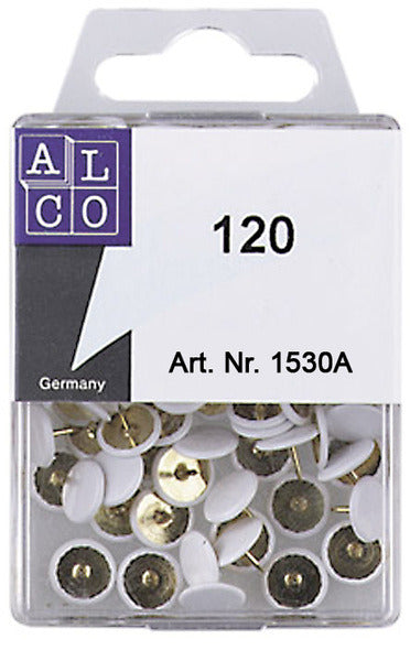 Alco al-1530a chinchetas sol blanco caja de 120 piezas