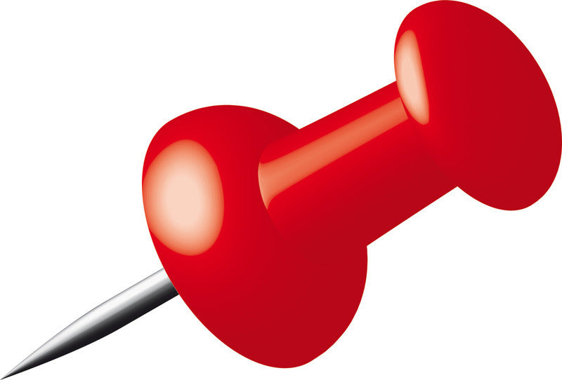 Alco al-662-12 pushpins box of 40 pieces red