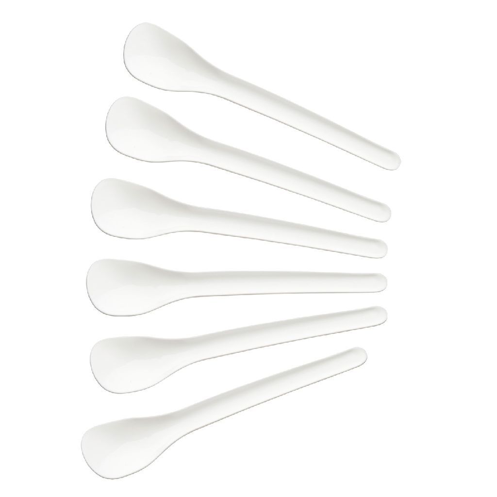 Fackelmann egg spoons 14 cm 6 pieces white