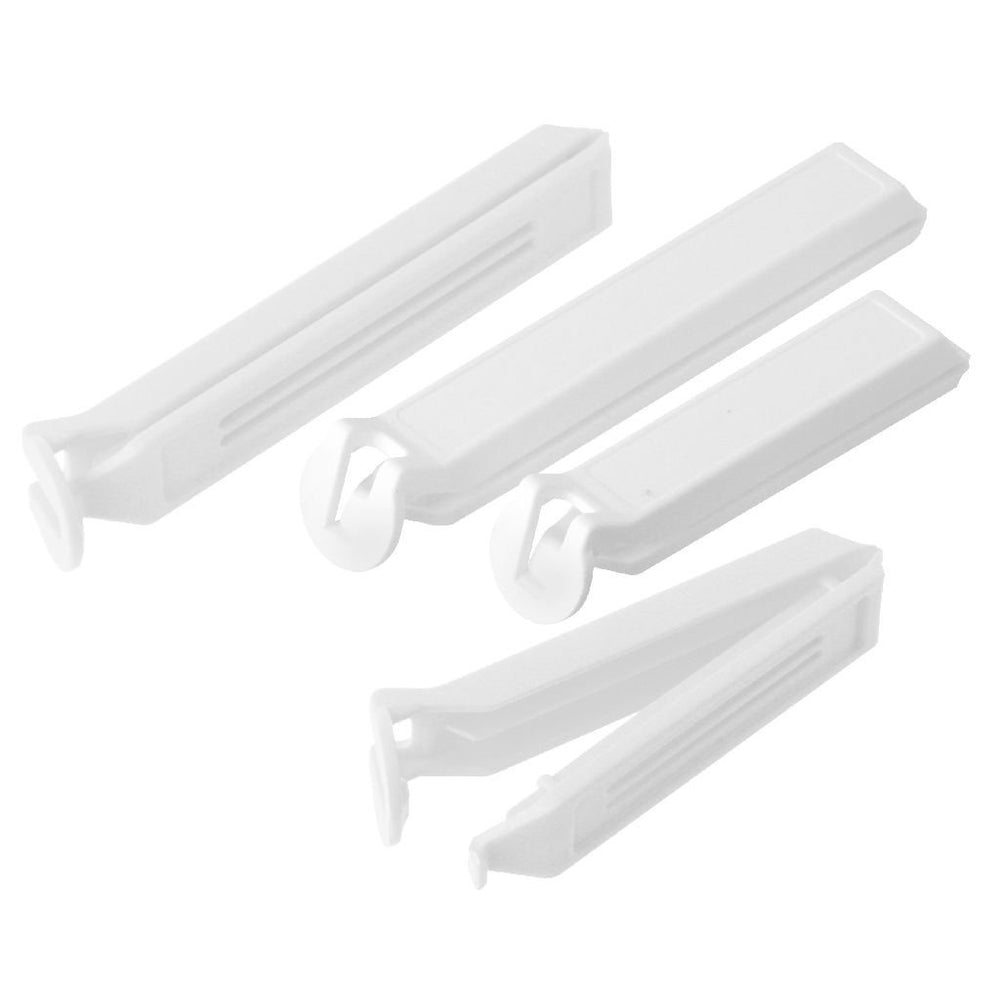 Fackelmann basic fresh food clamp 11 and 8 cm white 4 pieces