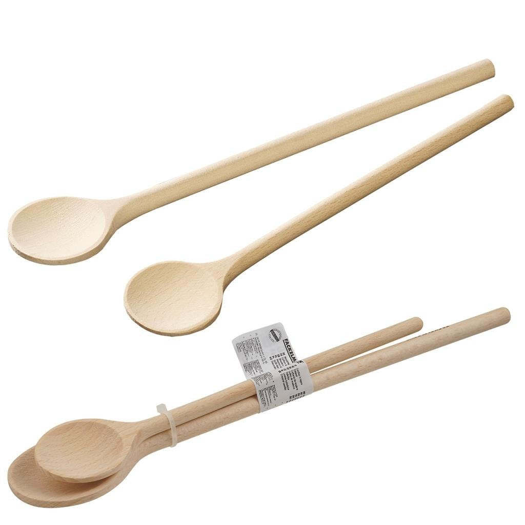 Fackelmann Fackelmann Cuillères de Cuisine en Bois 25-30 cm 2 Pièces