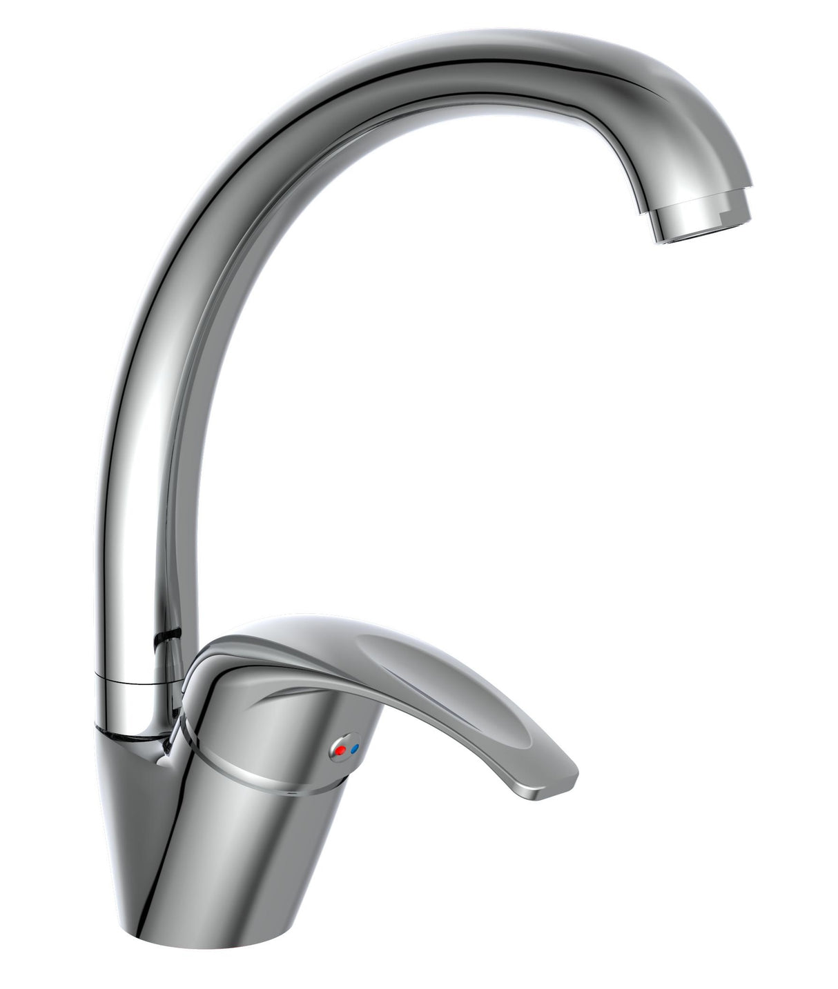 Schütte schütte eenknops mélangeur avec bec rond diziani chrome -colored