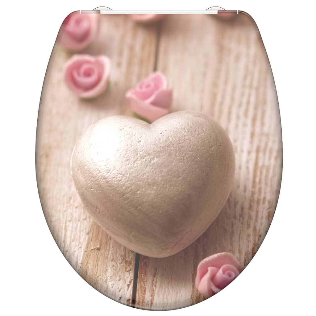 Siège de toilette Schütte avec Duroplast romantique en serre avec imprimé