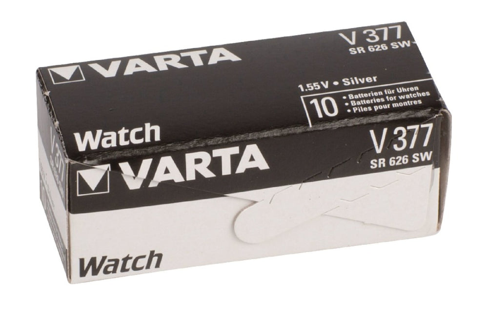 Varta v377 knappcellebatteri sølv