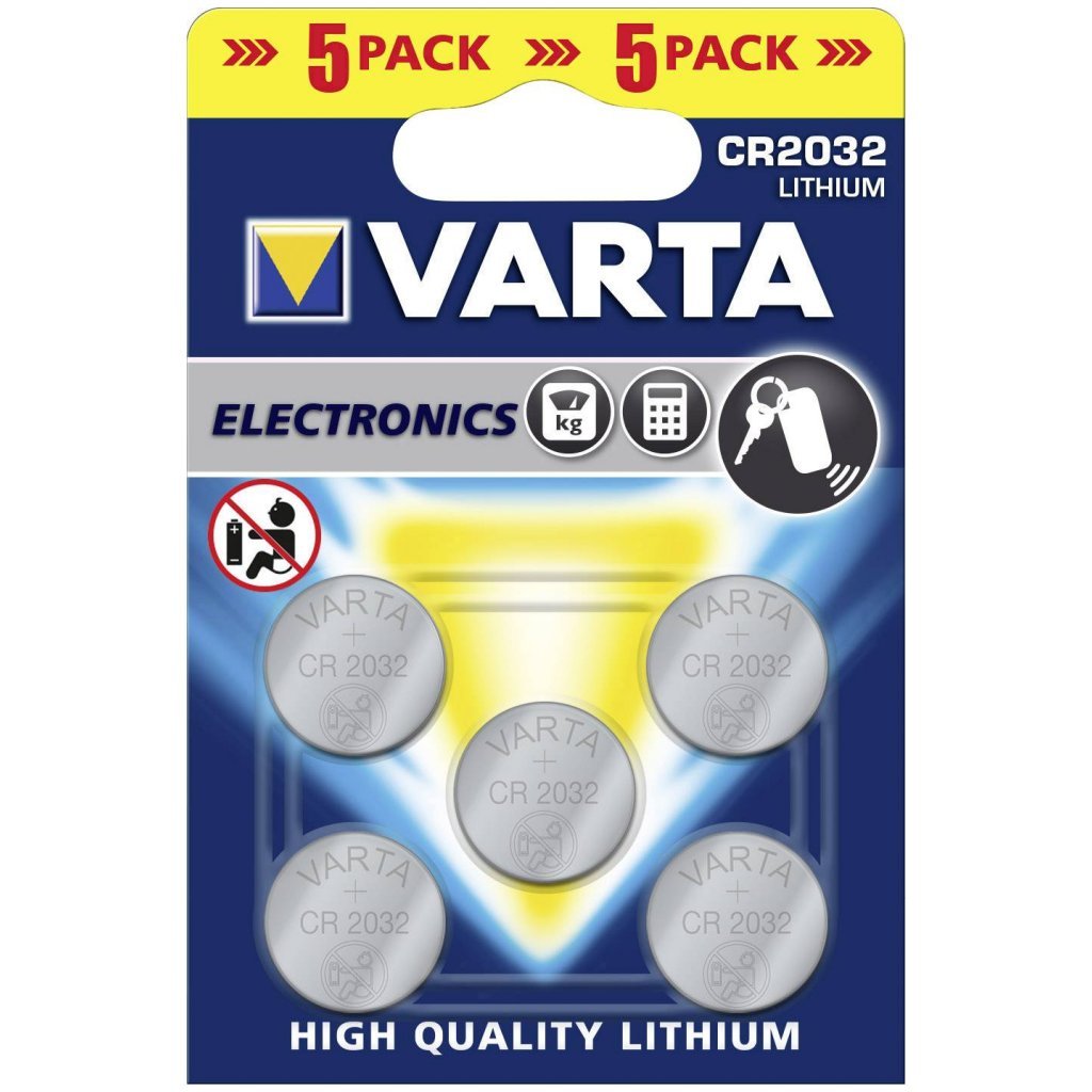 Varta cr2032 litium knappcellsbatterier 5 st