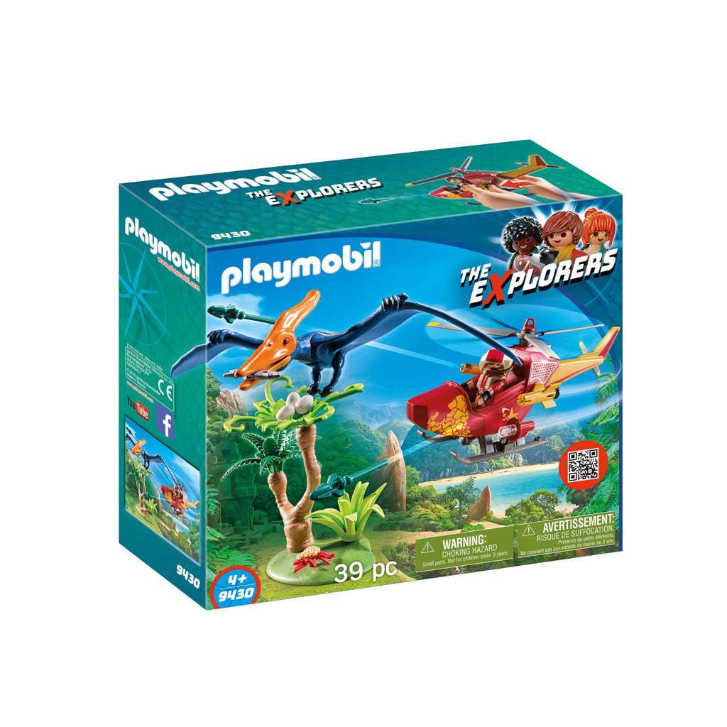 Playmobil 9430 l'hélicoptère des explorateurs avec ptéranodon