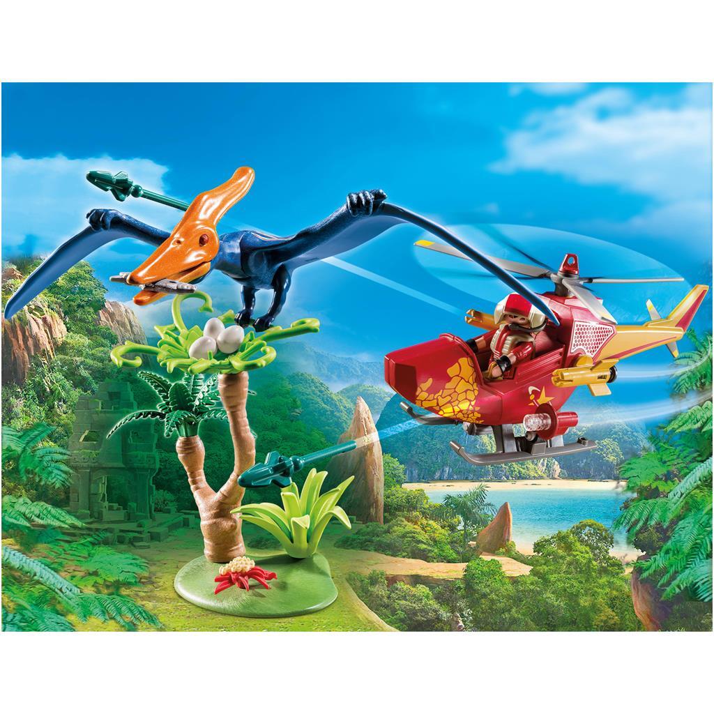 Playmobil 9430 l'hélicoptère des explorateurs avec ptéranodon
