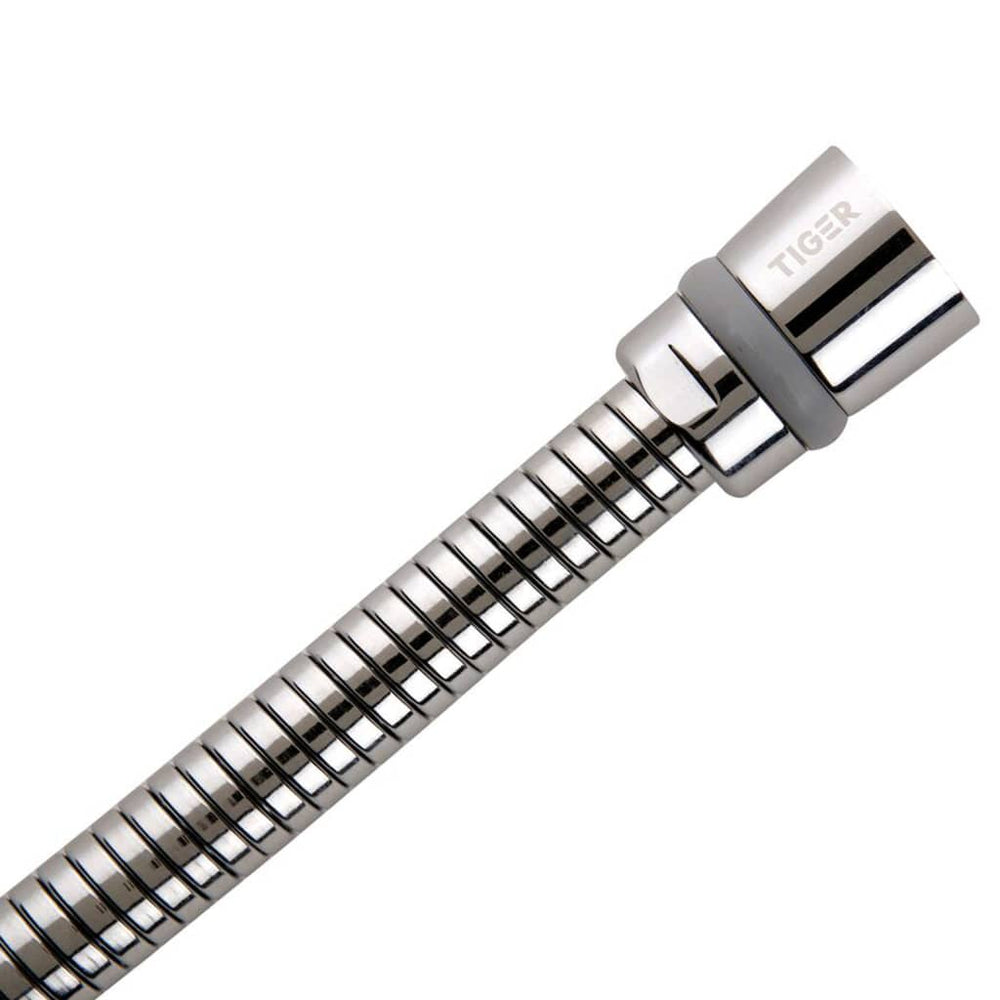 Tigne de douche Tiger Excellence HOSE 150 cm en acier inoxydable brossé