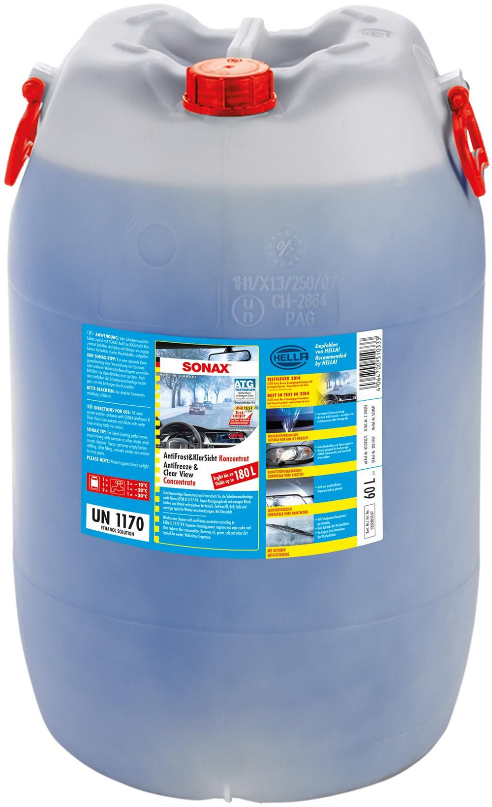 Sonax ruitenvocht anti-vries antifrost klarsicht anti-rust+clear 60ltr concentrate pvc.drum