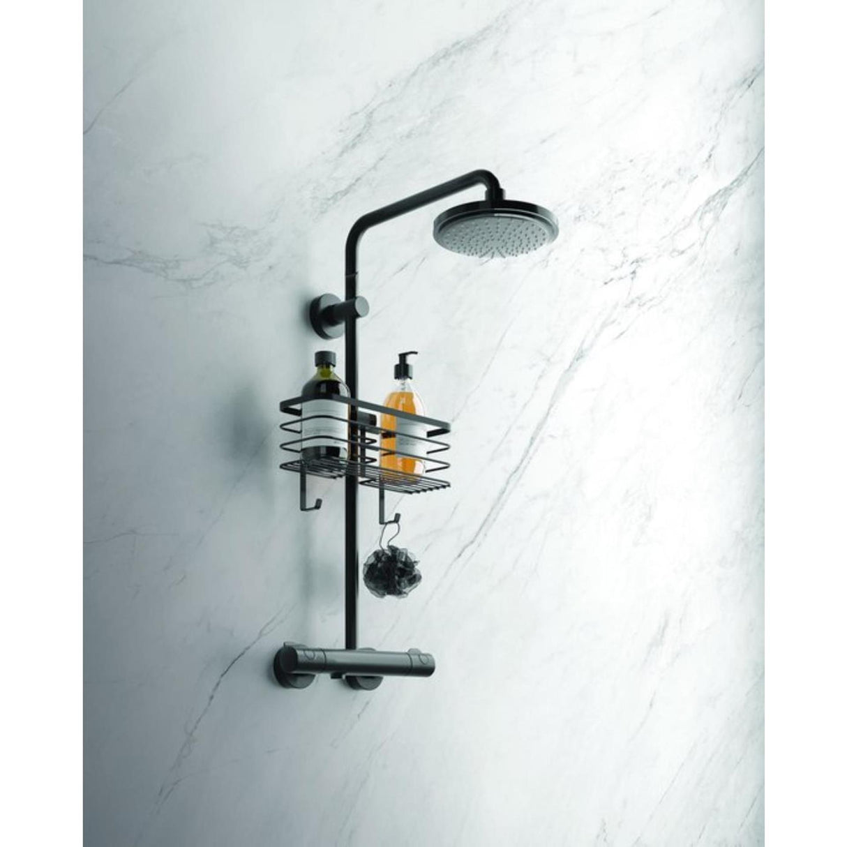 Estante de ducha Metaltex 29x11x15 cm metal negro