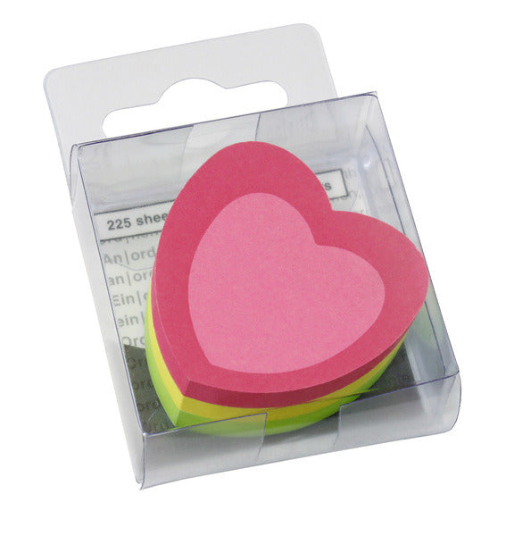 Note informative in-5840-39 foglietti adesivi a forma di cuore 50x50 mm 225 fogli