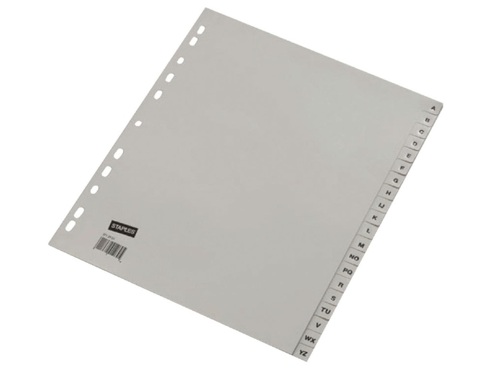 Ahrend ofc-tab1 pestañas a4 a - z gris juego de 20 piezas