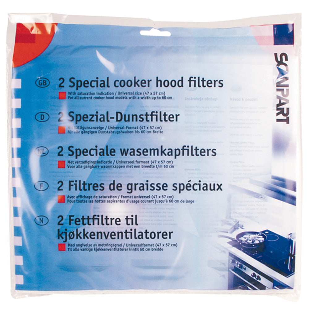Scanpart 1530050002 l001 conjunto universal de filtros de exaustor 47x57cm