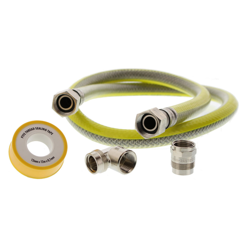 Juego de conexión de gas Scanpart acero inoxidable-flexible 125cm