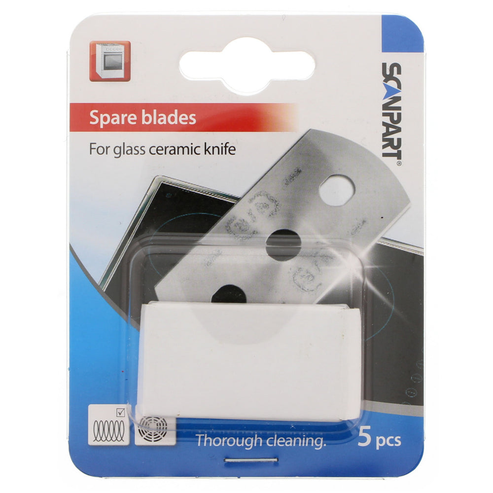 Scanpart r016 cuchillas de repuesto para raspador cerámico 5 piezas