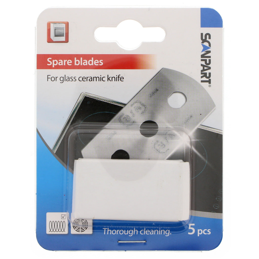 Scanpart r016 cuchillas de repuesto para raspador cerámico 5 piezas