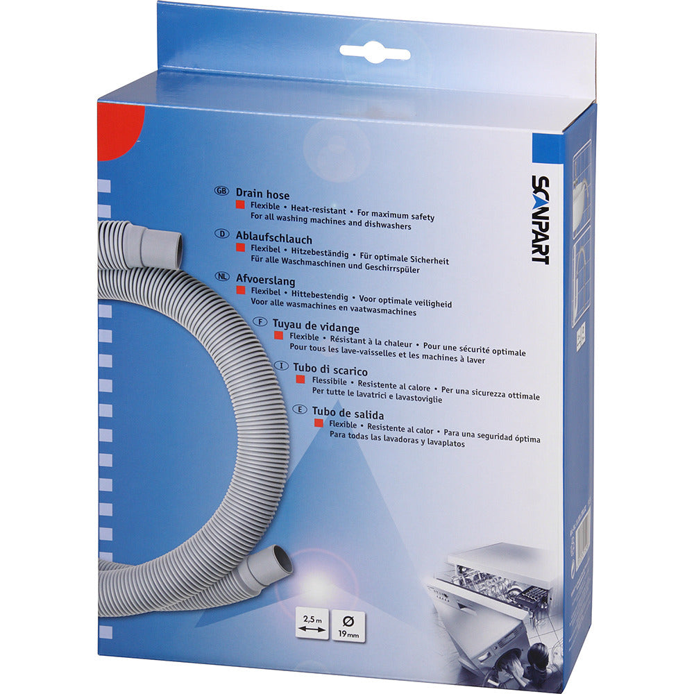 Scanpart 1120120002 soh258 manguera de desagüe 2,5m 19mm