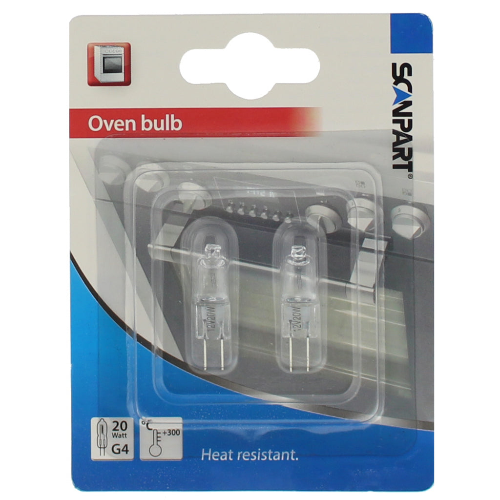 Scanpart oven lamp g4 20w 300gr. halo a2