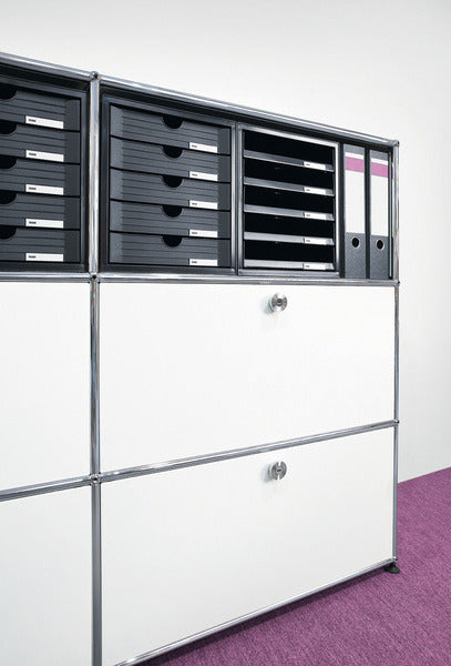 Han ha-1450-13 commode avec 5 tiroirs fermés noir