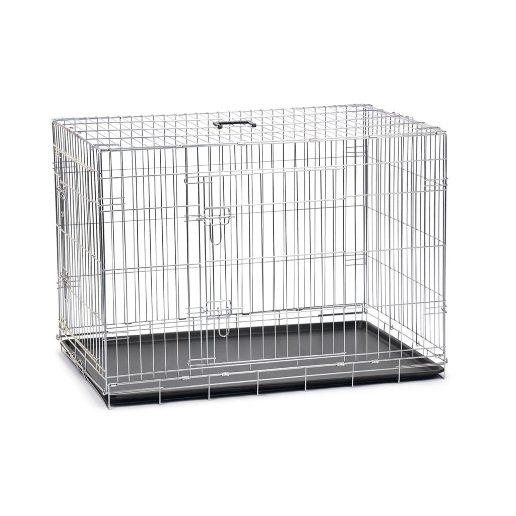Karlie Dog Bank with 2 doors 107.5x70.5x76.5 cm silver colored
