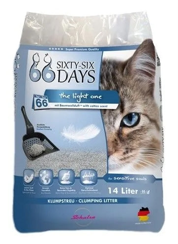 66 days cotton light cat litter