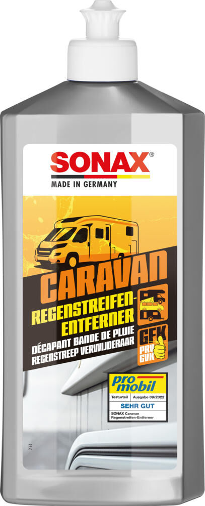 Sonax special cleaner caravan rain stripe remover. Rain stripe remover 500 ml