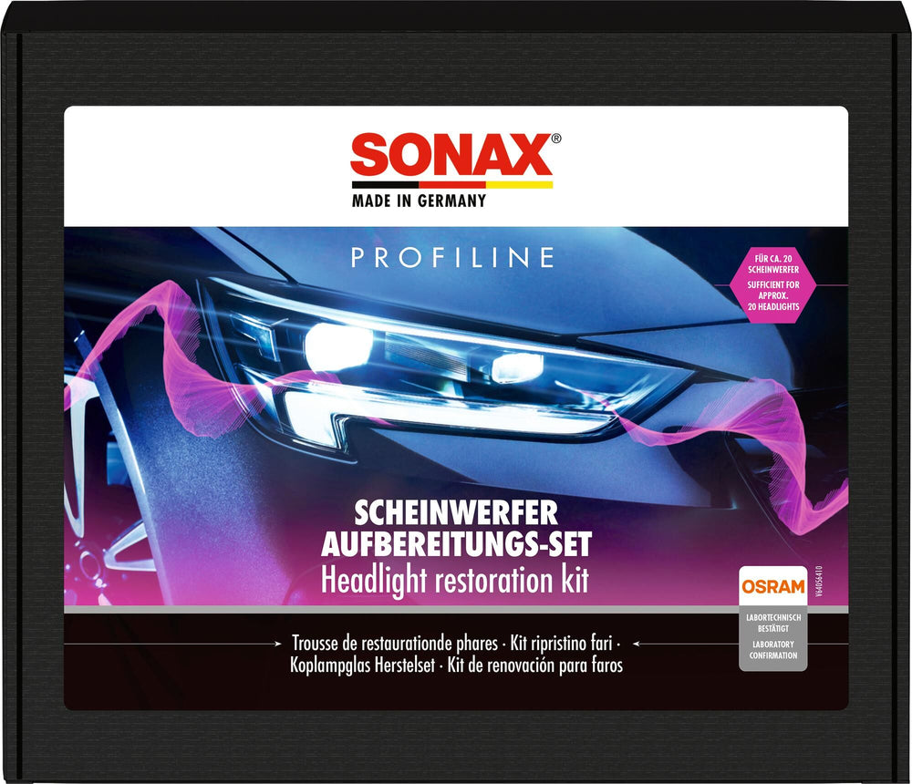 Sonax headlight treatment set front light aufber.-set