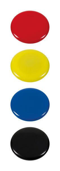 Westcott ac-e10826 magnet assorted pack of 4 pcs. ø 40x8.5mm, 2500g