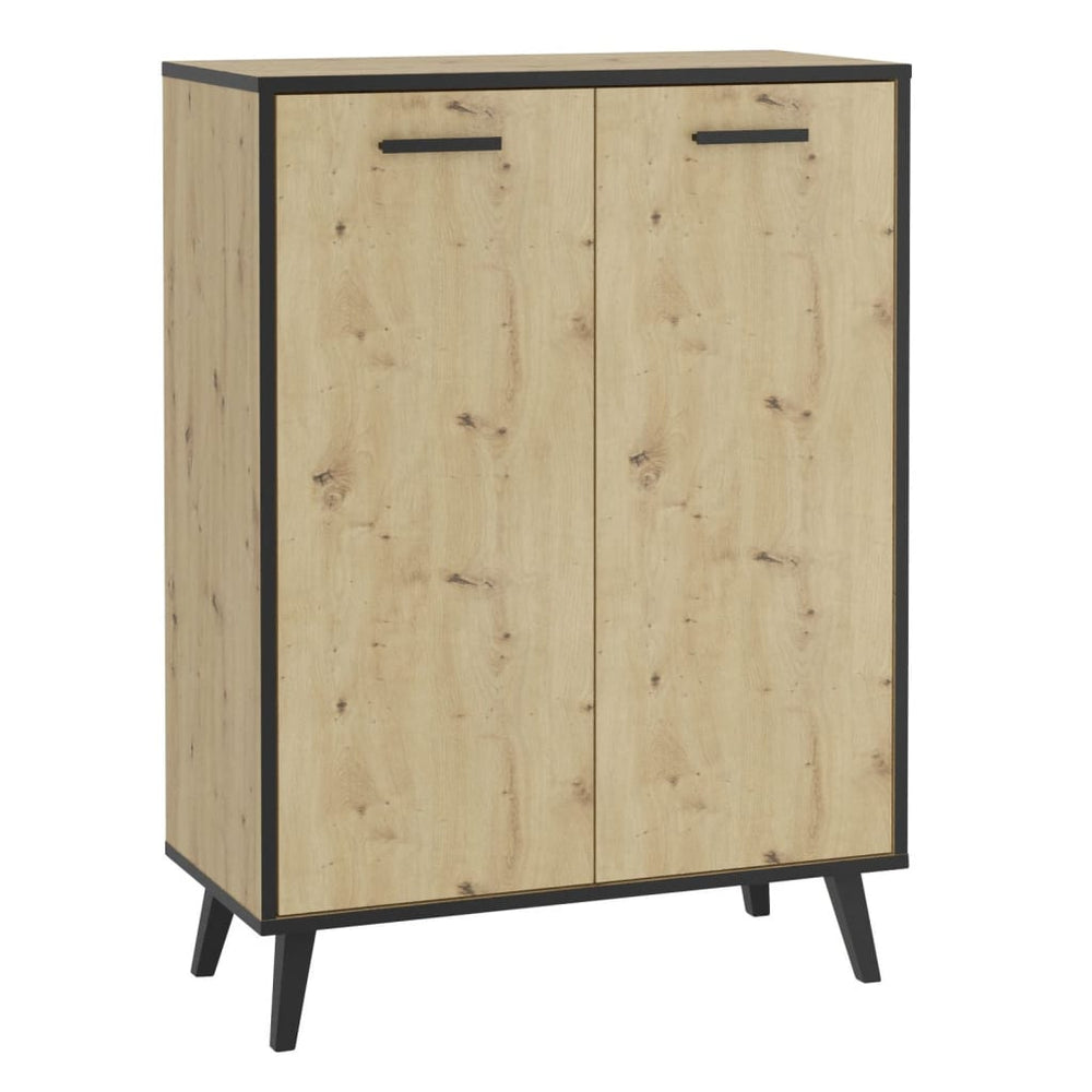 Armoire à chaussures FMD avec 5 compartiments 68,5x33x93,5 cm Chêne artisanal