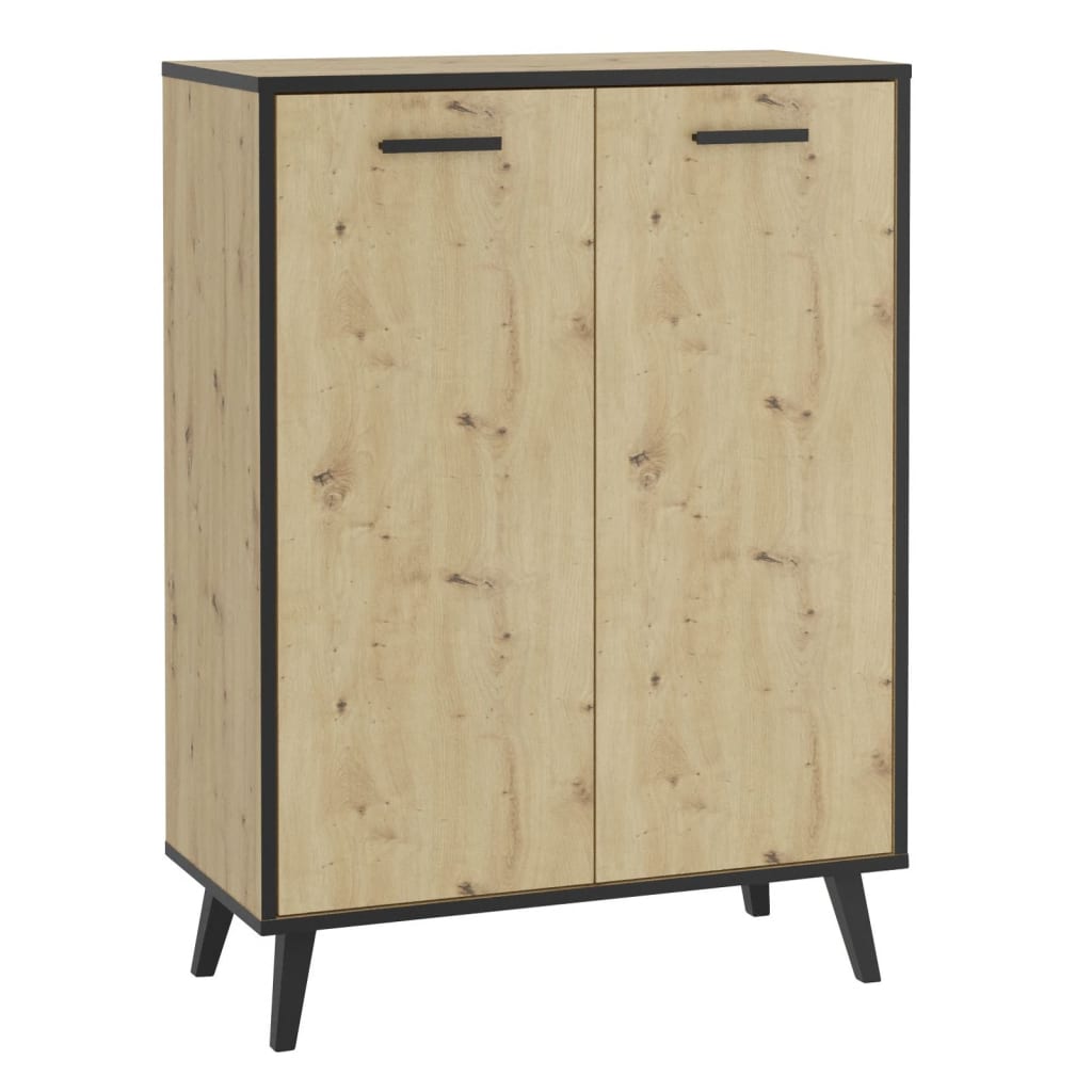 Armoire à chaussures FMD avec 5 compartiments 68,5x33x93,5 cm Chêne artisanal