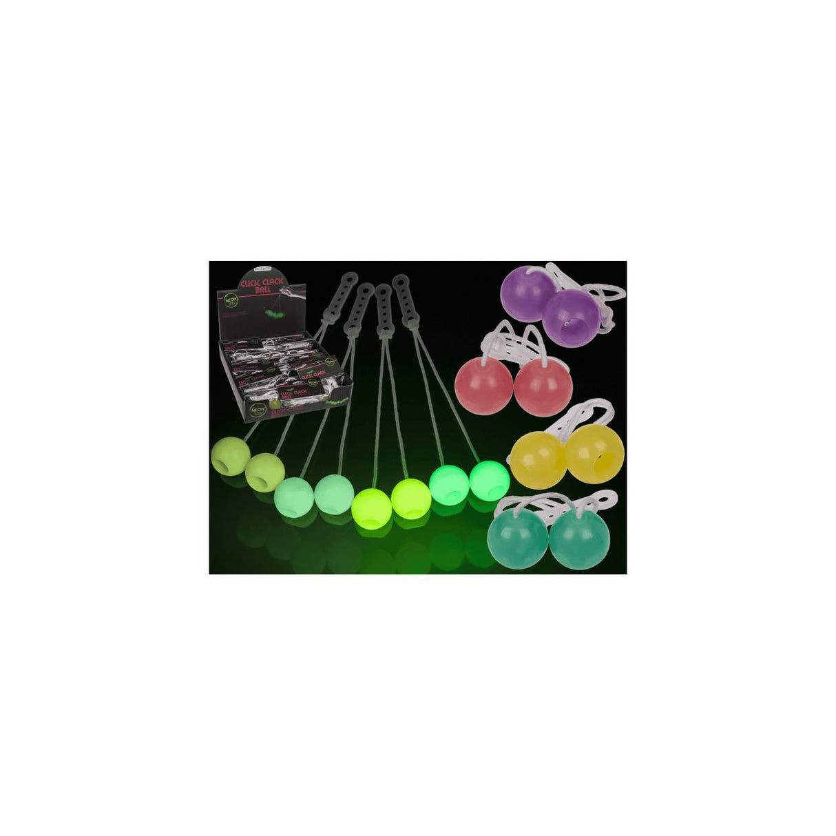 Ootb click-clack ball glow in the dark
