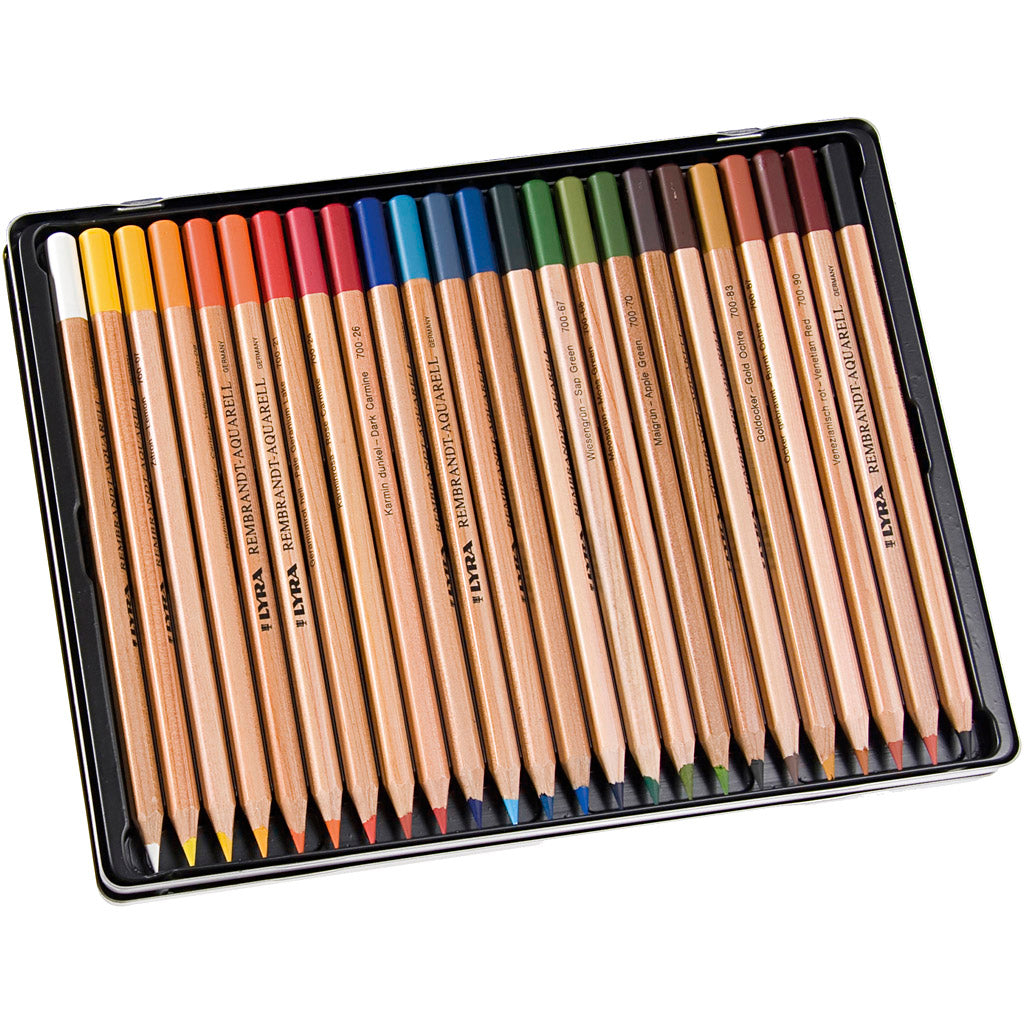 Lyra Rembrandt watercolor pencils, various colors, 24 pieces, 1 box