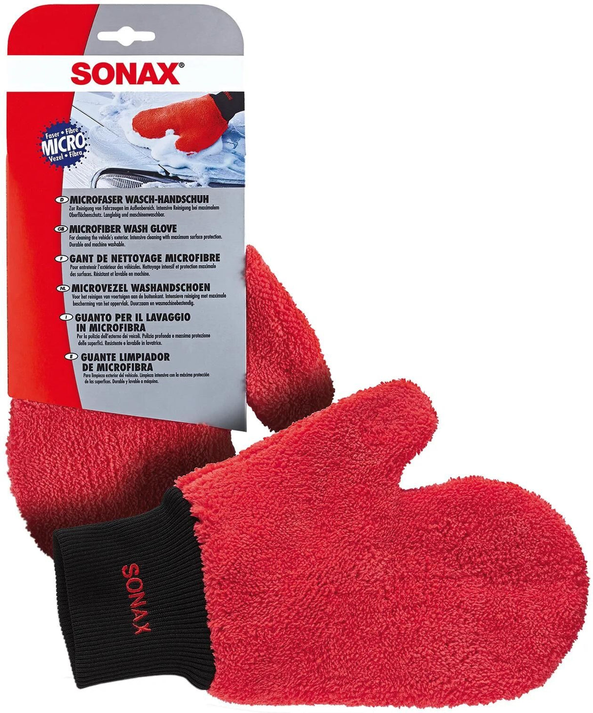 Sonax mikropluošto audinio plovimo pirštinės mikropluošto skalbimo pirštinės