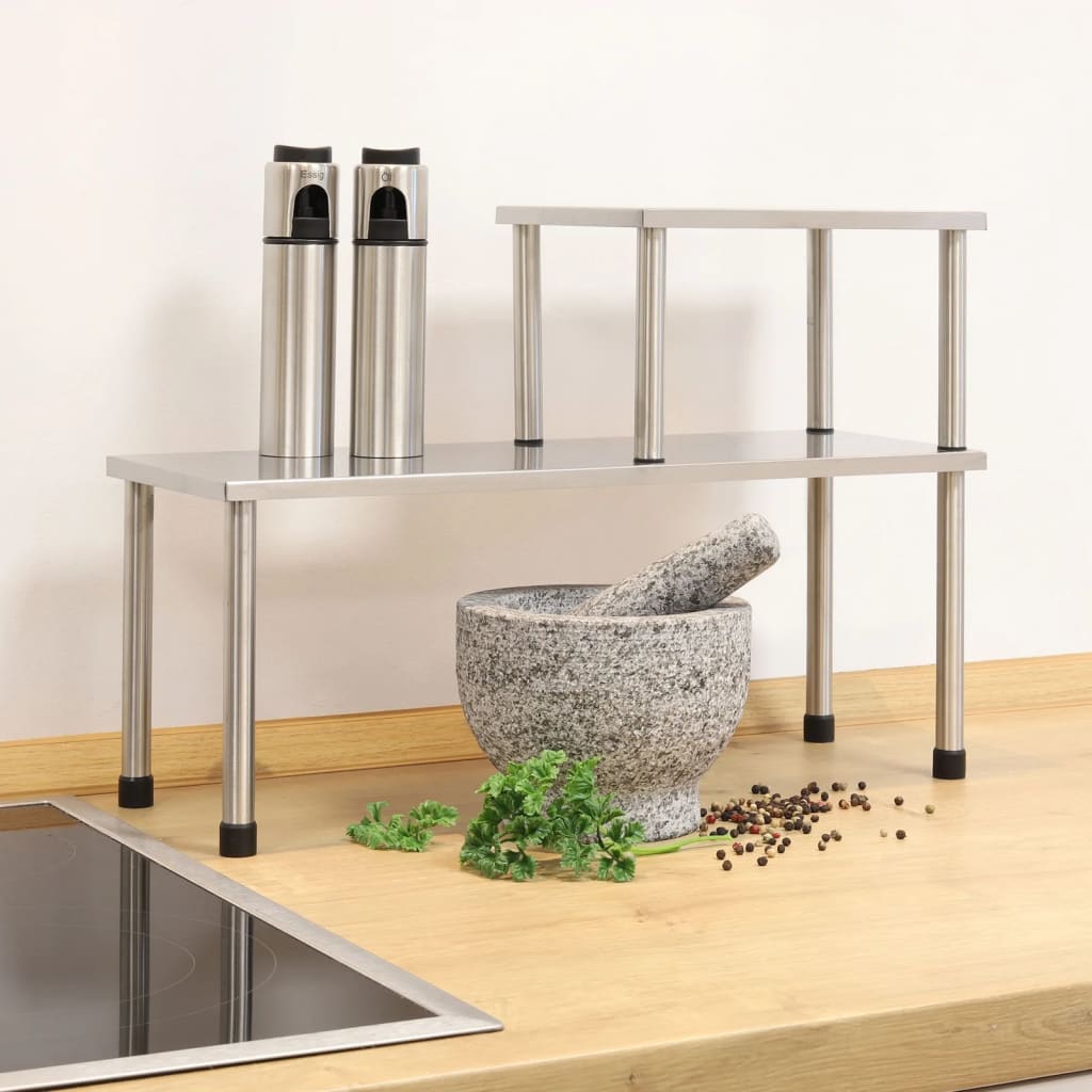 Hola estante de cocina 2 estantes color plata