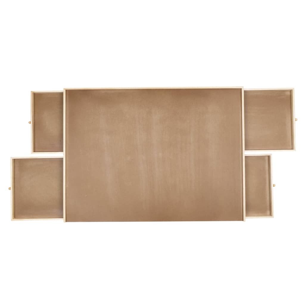 Hi Hi Puzzle Table avec 4 tiroirs 90x67x4,5 cm Bois