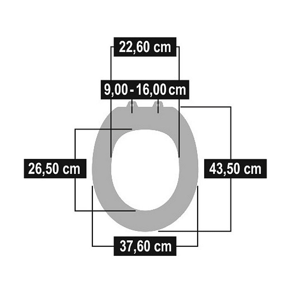 Cornat ksdsc534 abattant WC en bois d'escargot fermeture douce 90-160mm