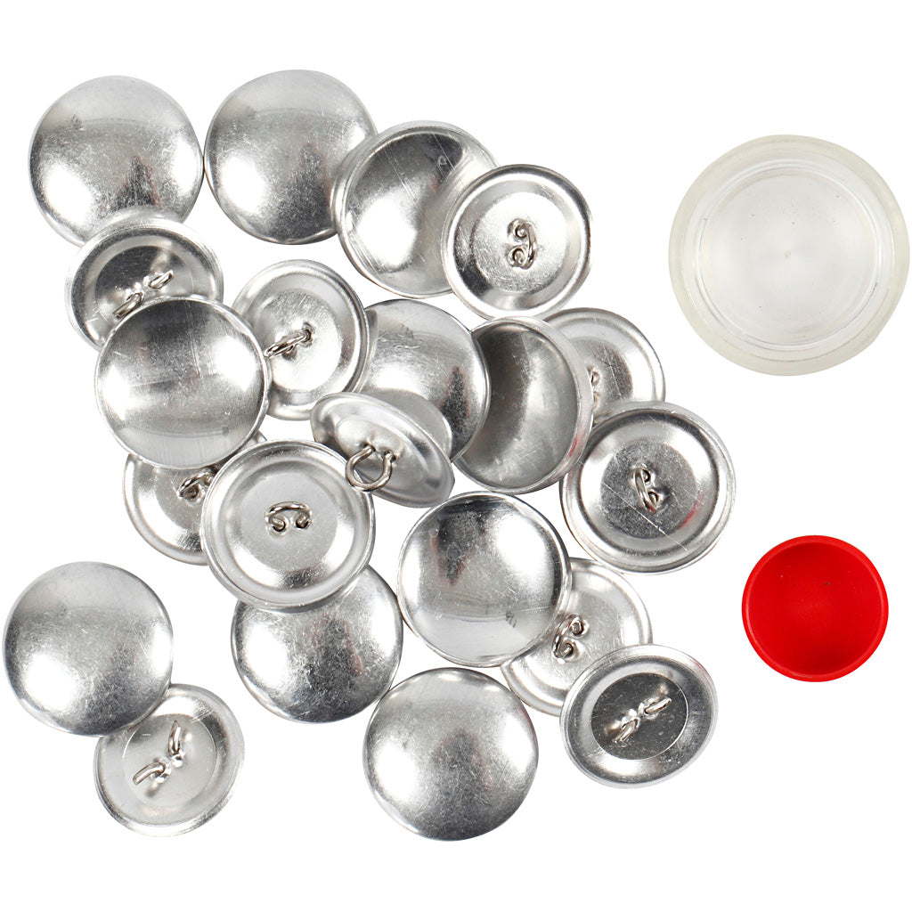 Creativ company diy buttons, d 22 mm, 12 pieces 1 box